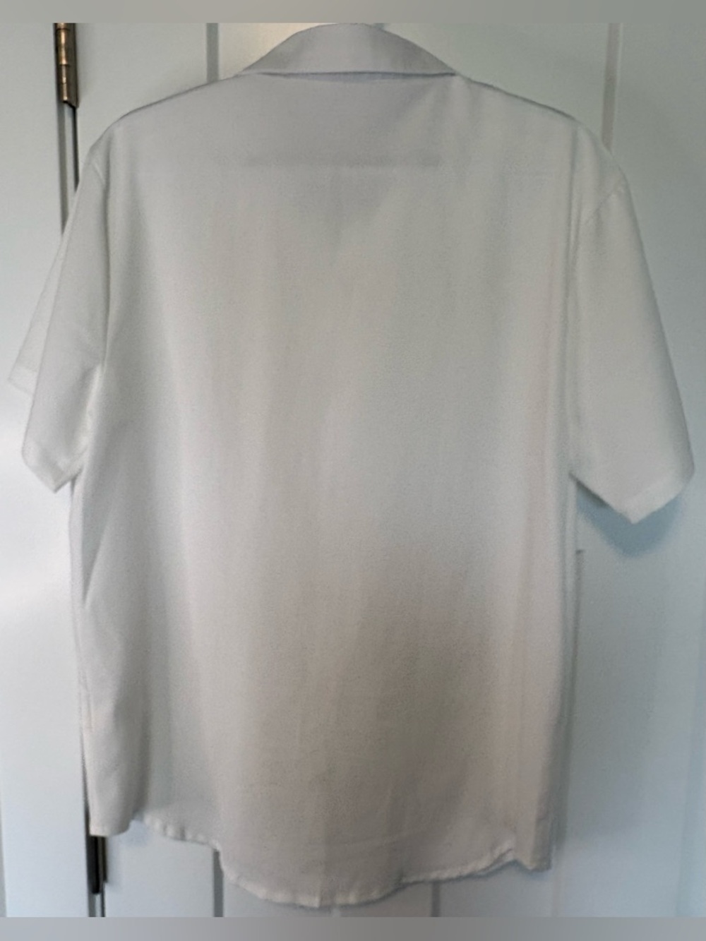 Shein White Short Sleeve Casual Button Down Shirt Size Medium - Picture 2 of 5